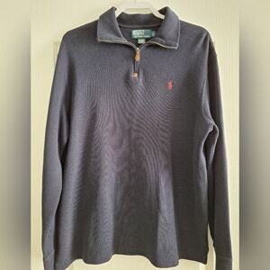 Ralph Lauren Navy Blue Zip Up Sweater